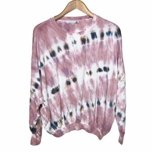 Young Fabulous & Broke Juliette Tie Dye Sweatshirt Pink Size Small Pullover